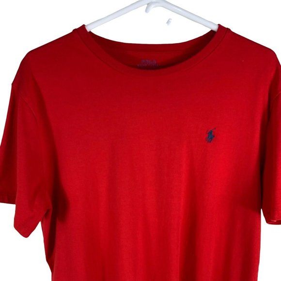 Vintage Polo Ralph Lauren Single Stitch Prep Yacht Frat Red Spring T-Shirt Men L - Picture 5 of 12